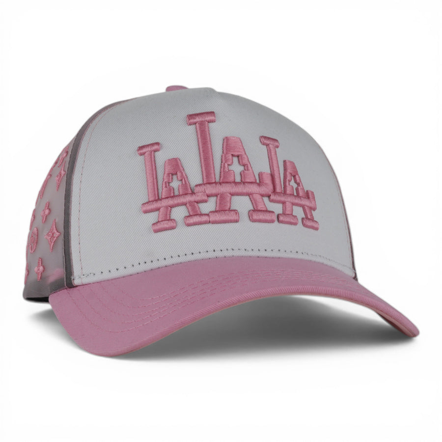 GORRA RUDE AWAKENING LA LA LA MESH WHITE/PINK - Rude Awakening 100% original